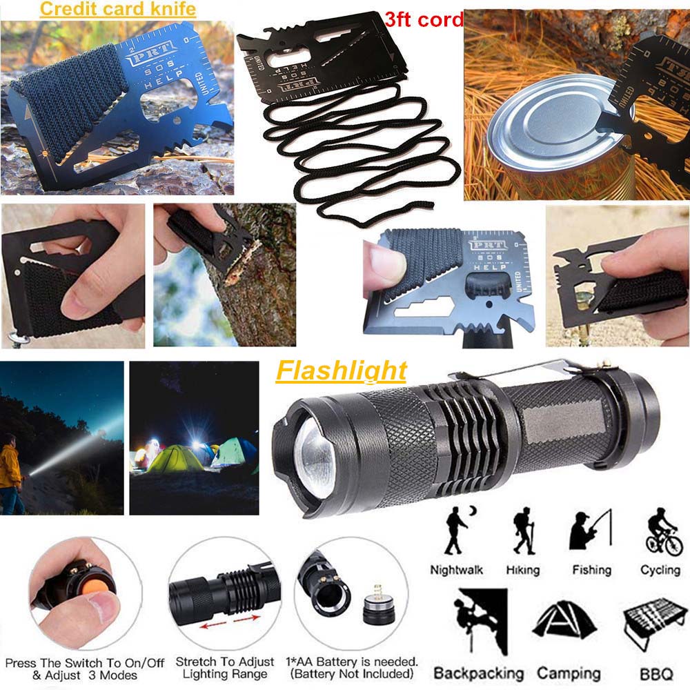 New Survival Kit Outdoor Emergency Gear Kit for Camping Hiking Travelling Adventures New Survival Kit Outdoor Emergency Gear Kit for Camping Hiking Travelling Adventures